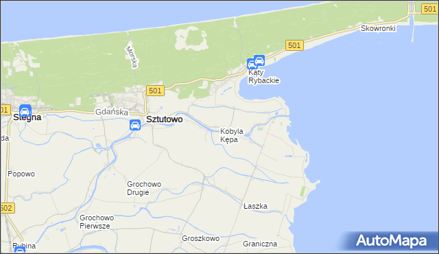 mapa Kobyla Kępa, Kobyla Kępa na mapie Targeo