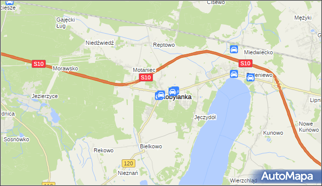 mapa Kobylanka powiat stargardzki, Kobylanka powiat stargardzki na mapie Targeo