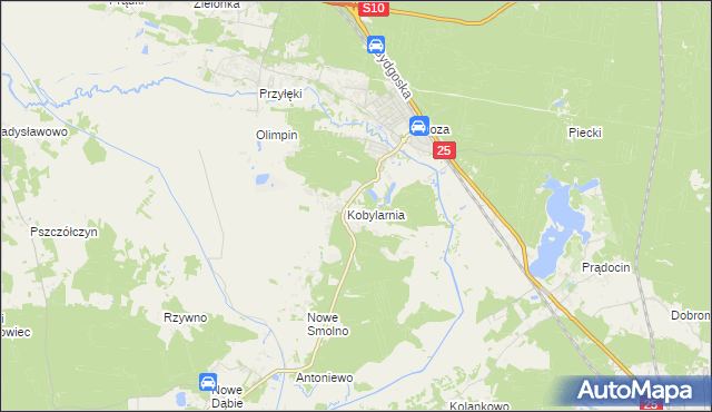 mapa Kobylarnia gmina Nowa Wieś Wielka, Kobylarnia gmina Nowa Wieś Wielka na mapie Targeo