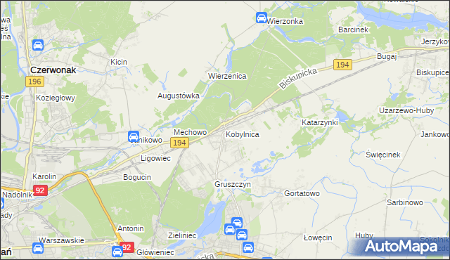 mapa Kobylnica gmina Swarzędz, Kobylnica gmina Swarzędz na mapie Targeo