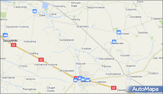 mapa Kołdów, Kołdów na mapie Targeo