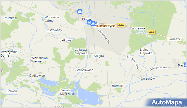 mapa Kolęda, Kolęda na mapie Targeo