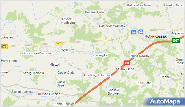 mapa Kołomyjka, Kołomyjka na mapie Targeo