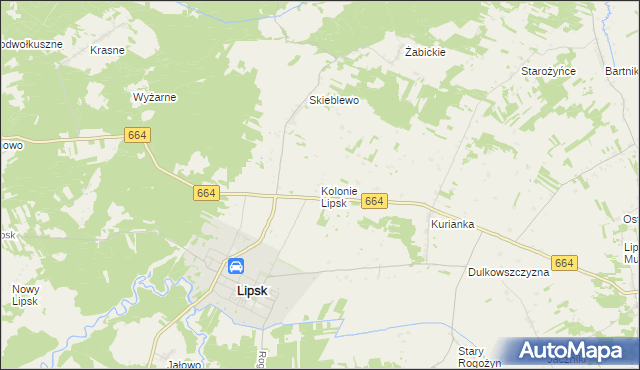 mapa Kolonie Lipsk, Kolonie Lipsk na mapie Targeo