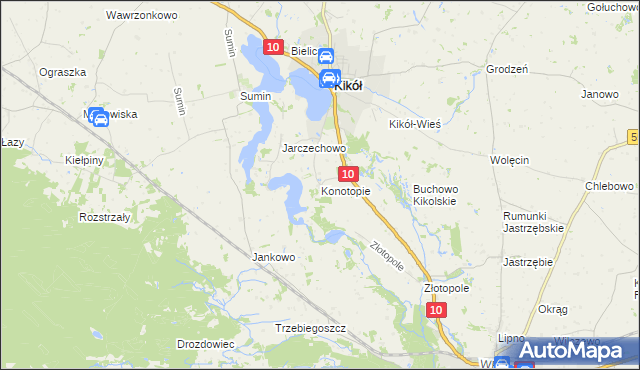 mapa Konotopie, Konotopie na mapie Targeo