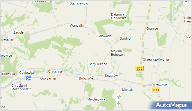 mapa Konradów gmina Urzędów, Konradów gmina Urzędów na mapie Targeo