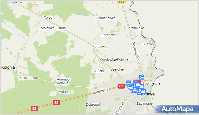 mapa Korolówka-Kolonia, Korolówka-Kolonia na mapie Targeo