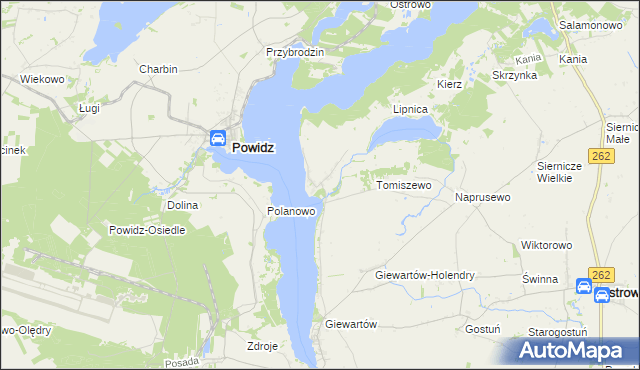 mapa Kosewo gmina Ostrowite, Kosewo gmina Ostrowite na mapie Targeo