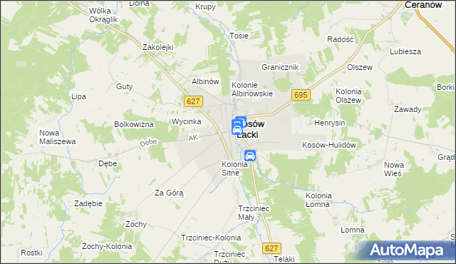 mapa Kosów Ruski, Kosów Ruski na mapie Targeo