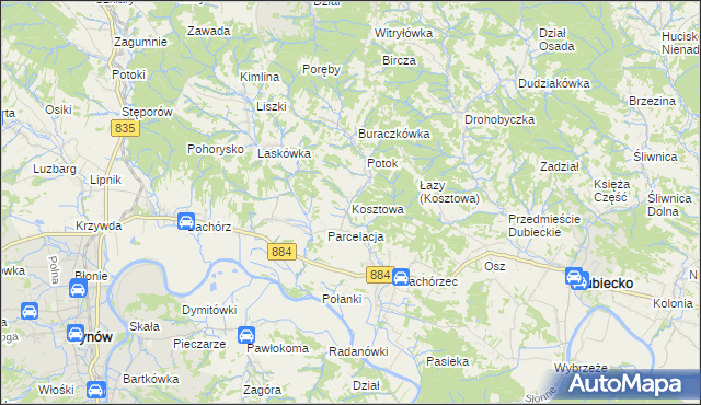 mapa Kosztowa, Kosztowa na mapie Targeo