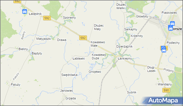 mapa Kowalewo Duże, Kowalewo Duże na mapie Targeo