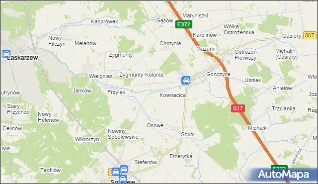 mapa Kownacica, Kownacica na mapie Targeo