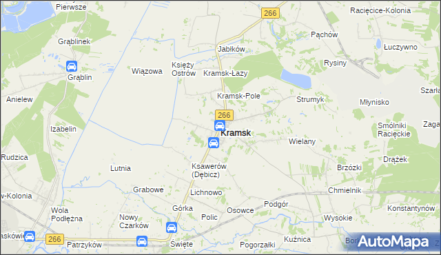 mapa Kramsk, Kramsk na mapie Targeo