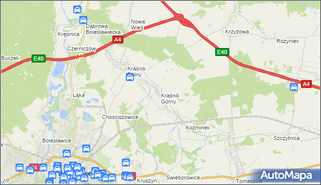 mapa Kraśnik Górny, Kraśnik Górny na mapie Targeo