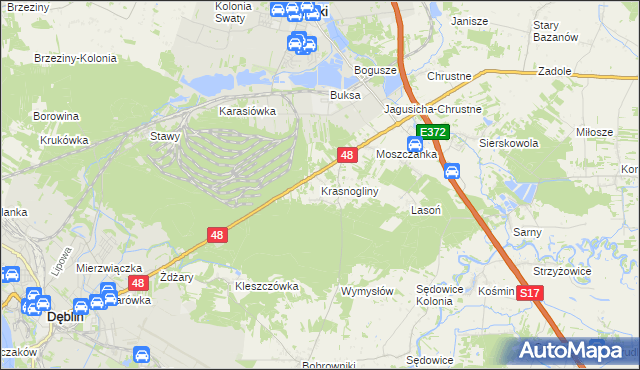 mapa Krasnogliny, Krasnogliny na mapie Targeo
