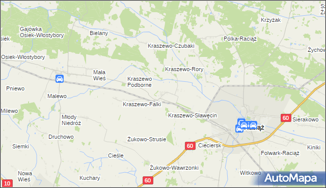 mapa Kraszewo-Gaczułty, Kraszewo-Gaczułty na mapie Targeo