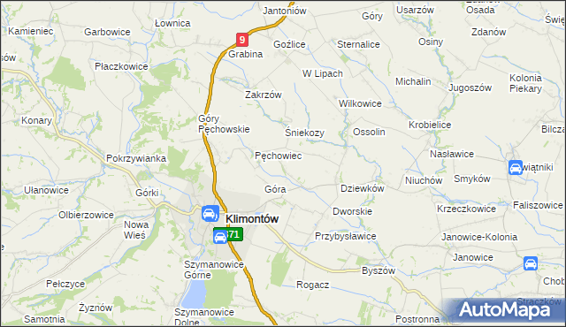 mapa Kroblice Pęchowskie, Kroblice Pęchowskie na mapie Targeo