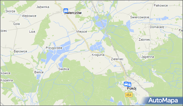 mapa Krogulna, Krogulna na mapie Targeo