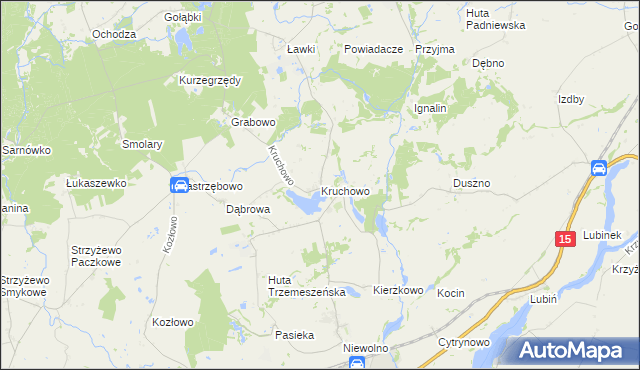 mapa Kruchowo, Kruchowo na mapie Targeo