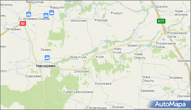 mapa Krysk, Krysk na mapie Targeo