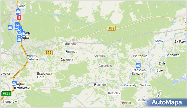 mapa Krzątka, Krzątka na mapie Targeo