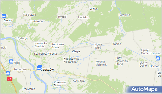 mapa Krzeszów Górny, Krzeszów Górny na mapie Targeo