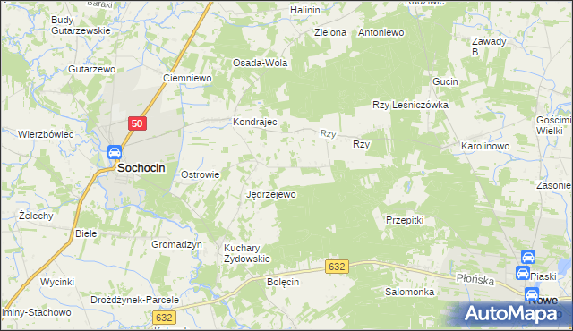 mapa Kuchary Królewskie, Kuchary Królewskie na mapie Targeo