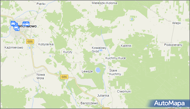 mapa Kuchmy-Pietruki, Kuchmy-Pietruki na mapie Targeo