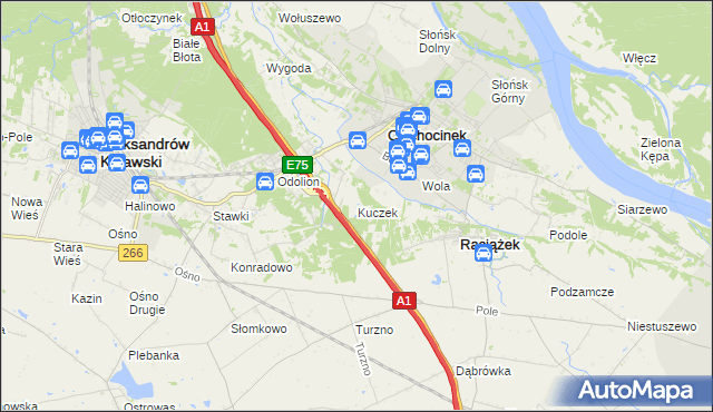 mapa Kuczek, Kuczek na mapie Targeo