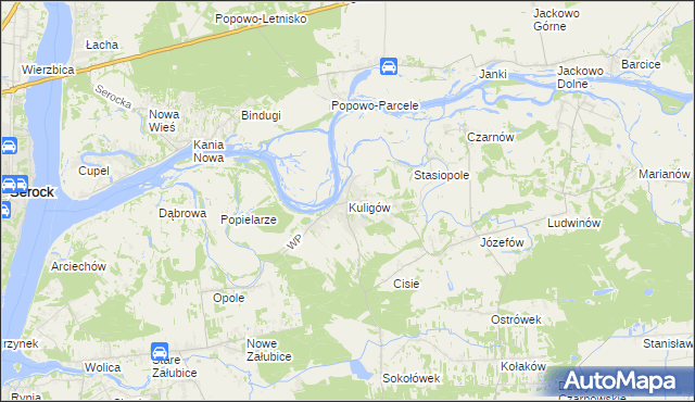 mapa Kuligów, Kuligów na mapie Targeo