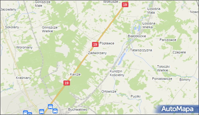 mapa Kundzin, Kundzin na mapie Targeo