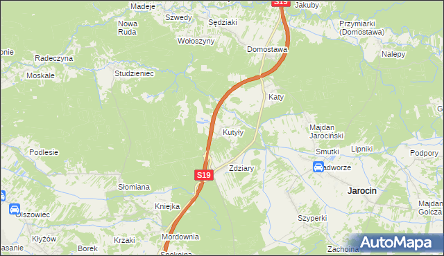 mapa Kutyły, Kutyły na mapie Targeo