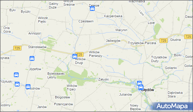 mapa Łaszczyn gmina Błędów, Łaszczyn gmina Błędów na mapie Targeo