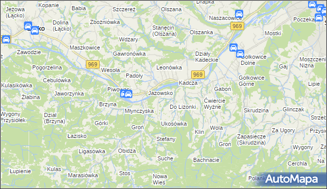 mapa Łazy Brzyńskie, Łazy Brzyńskie na mapie Targeo