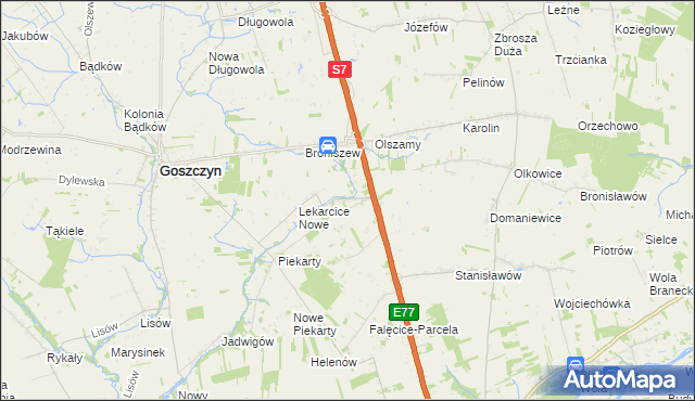 mapa Lekarcice Stare, Lekarcice Stare na mapie Targeo