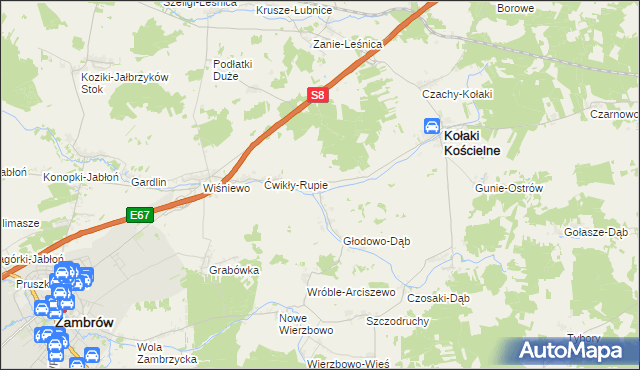 mapa Łętowo-Dąb, Łętowo-Dąb na mapie Targeo