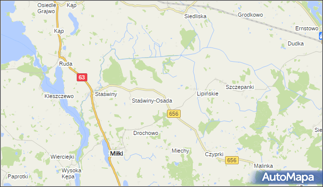 mapa Lipowy Dwór, Lipowy Dwór na mapie Targeo