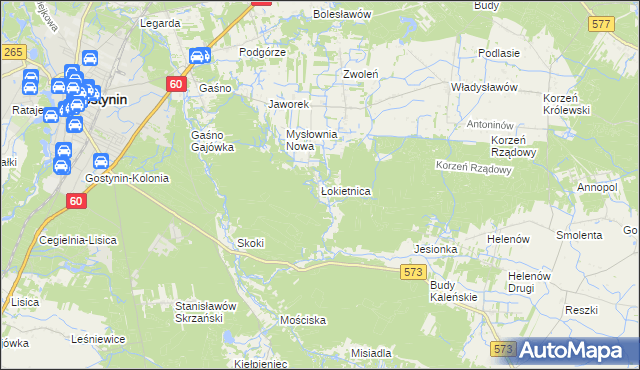 mapa Łokietnica, Łokietnica na mapie Targeo