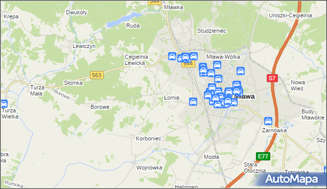 mapa Łomia, Łomia na mapie Targeo