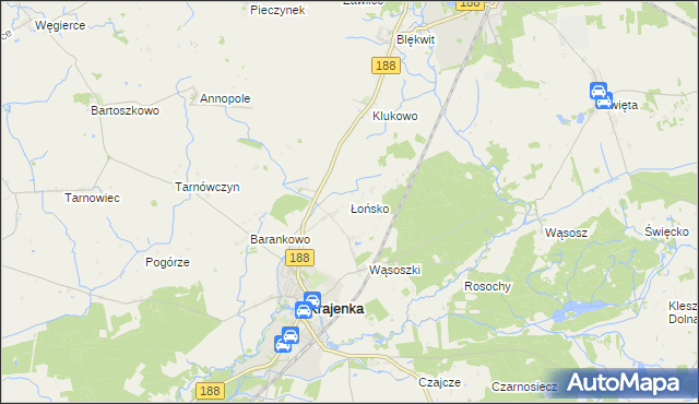 mapa Łońsko, Łońsko na mapie Targeo