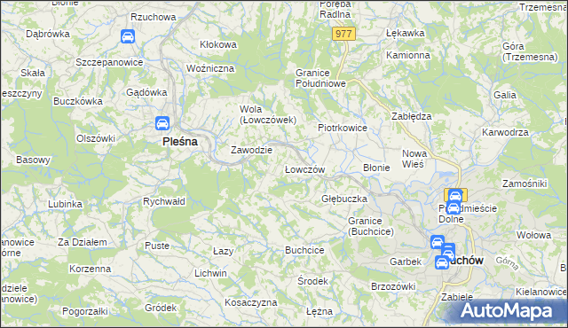 mapa Łowczów, Łowczów na mapie Targeo