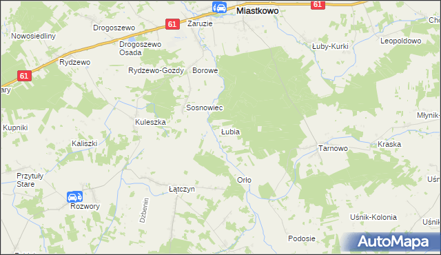 mapa Łubia, Łubia na mapie Targeo