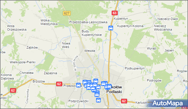 mapa Łubianki, Łubianki na mapie Targeo