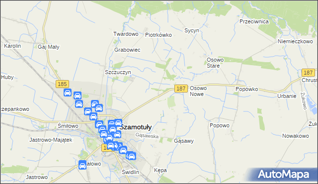 mapa Ludwikowo gmina Szamotuły, Ludwikowo gmina Szamotuły na mapie Targeo