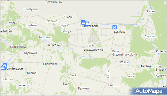 mapa Łuszczanowice, Łuszczanowice na mapie Targeo