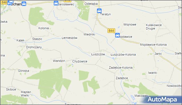 mapa Łuszczów, Łuszczów na mapie Targeo