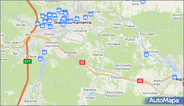 mapa Majków, Majków na mapie Targeo