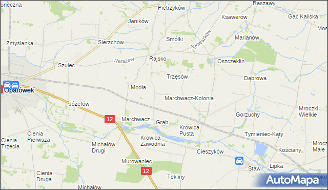 mapa Marchwacz-Kolonia, Marchwacz-Kolonia na mapie Targeo