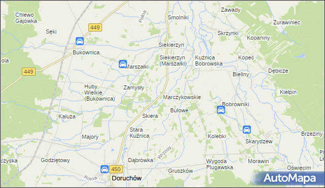 mapa Marczykowskie, Marczykowskie na mapie Targeo