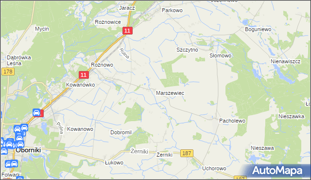 mapa Marszewiec, Marszewiec na mapie Targeo